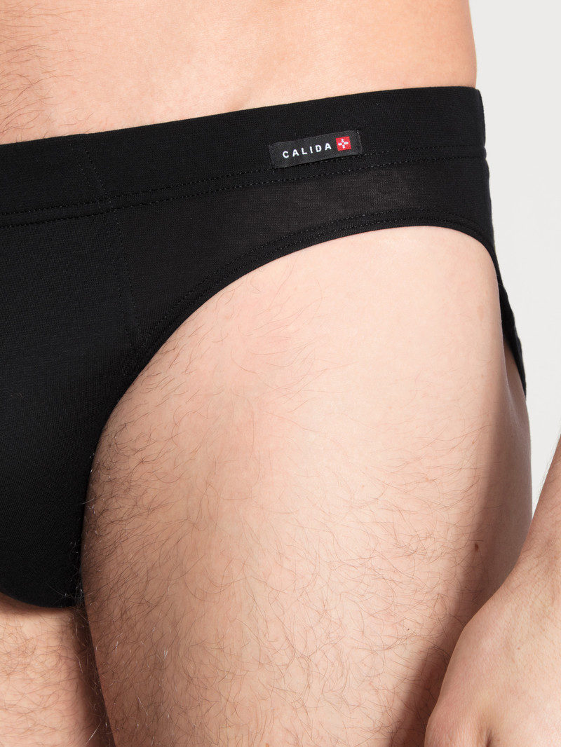 Men Calida Evolution Mini Brief Underwear Schwarz | 345189-ZSX