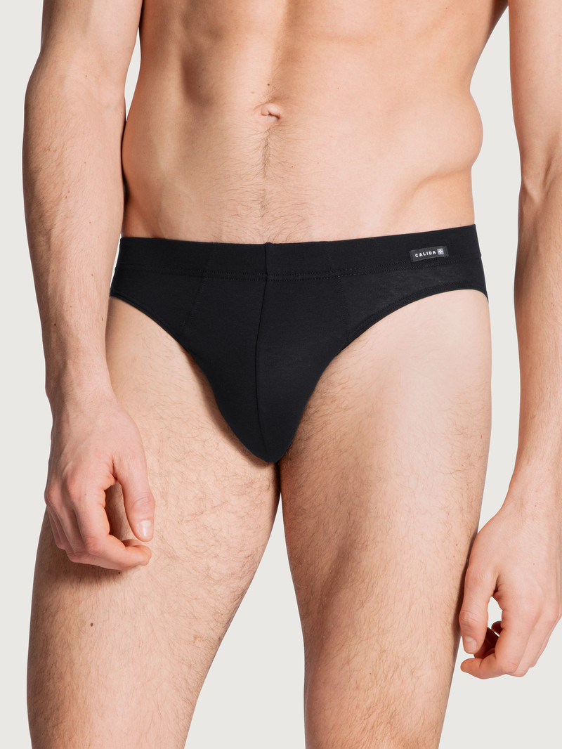 Men Calida Evolution Mini Brief Underwear Schwarz | 345189-ZSX