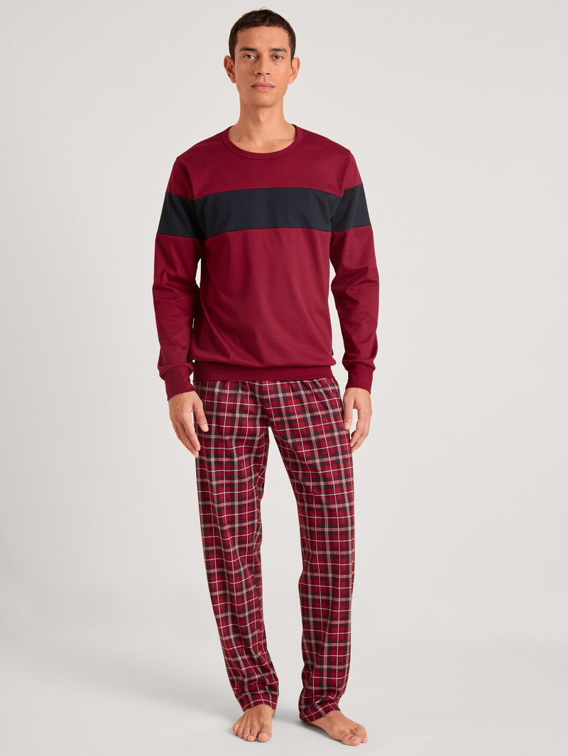 Men Calida Family & Friends Sweatshirt Loungewear Rio Red | 520194-DTA