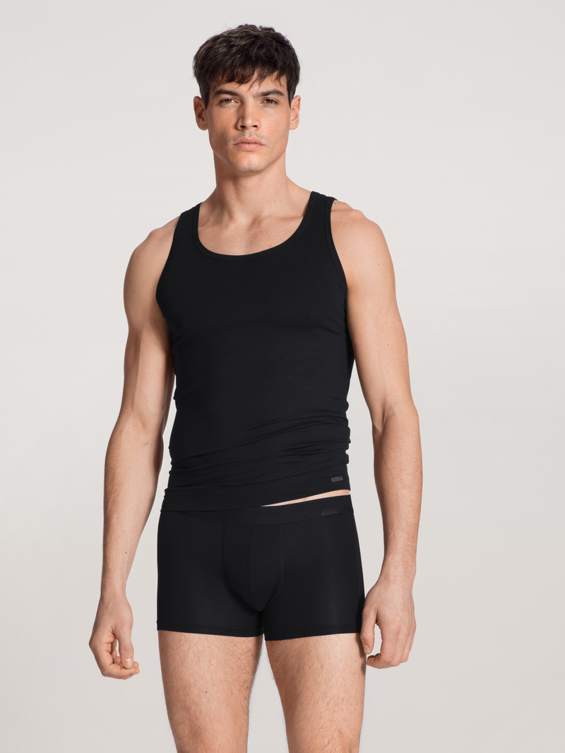 Men Calida Focus Athletic Shirt Underwear Schwarz | 201863-XVO