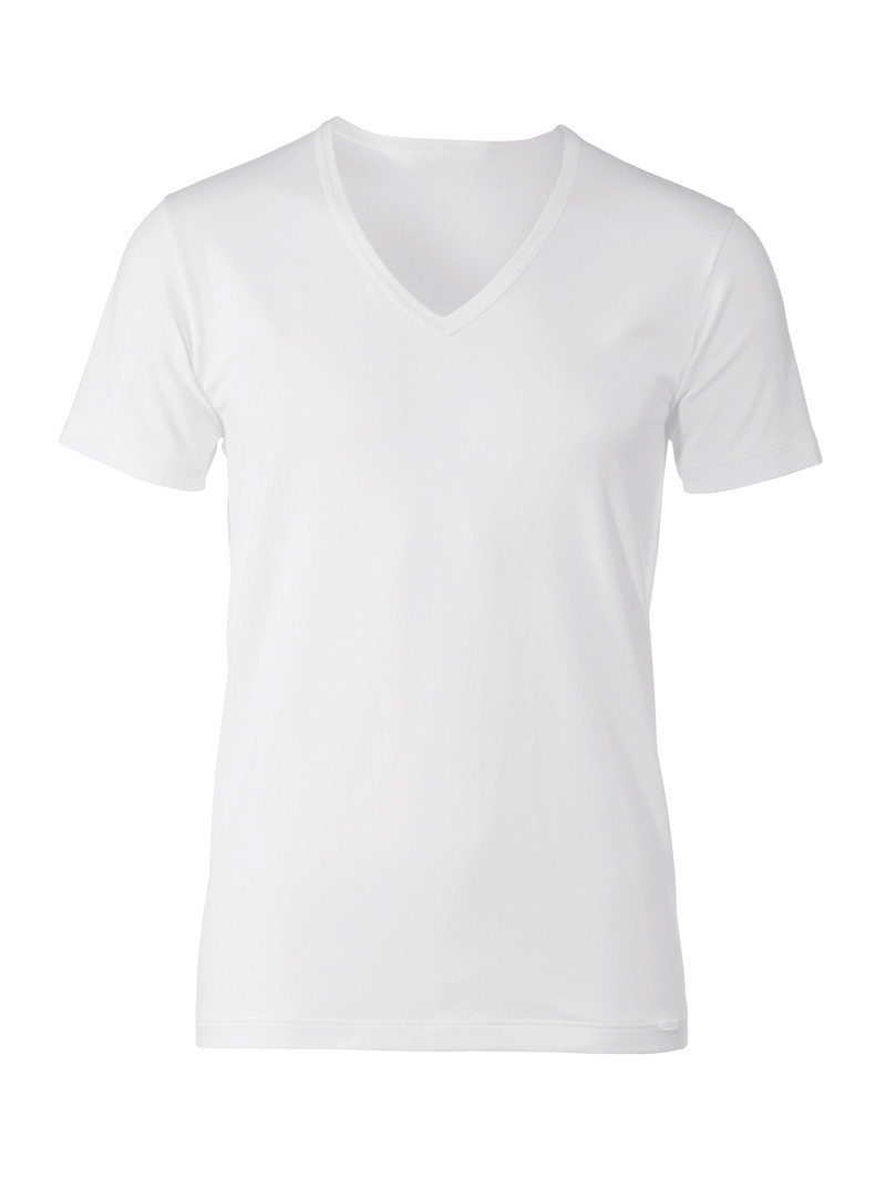 Men Calida Focus V-shirt Underwear Weiss | 245093-LDW