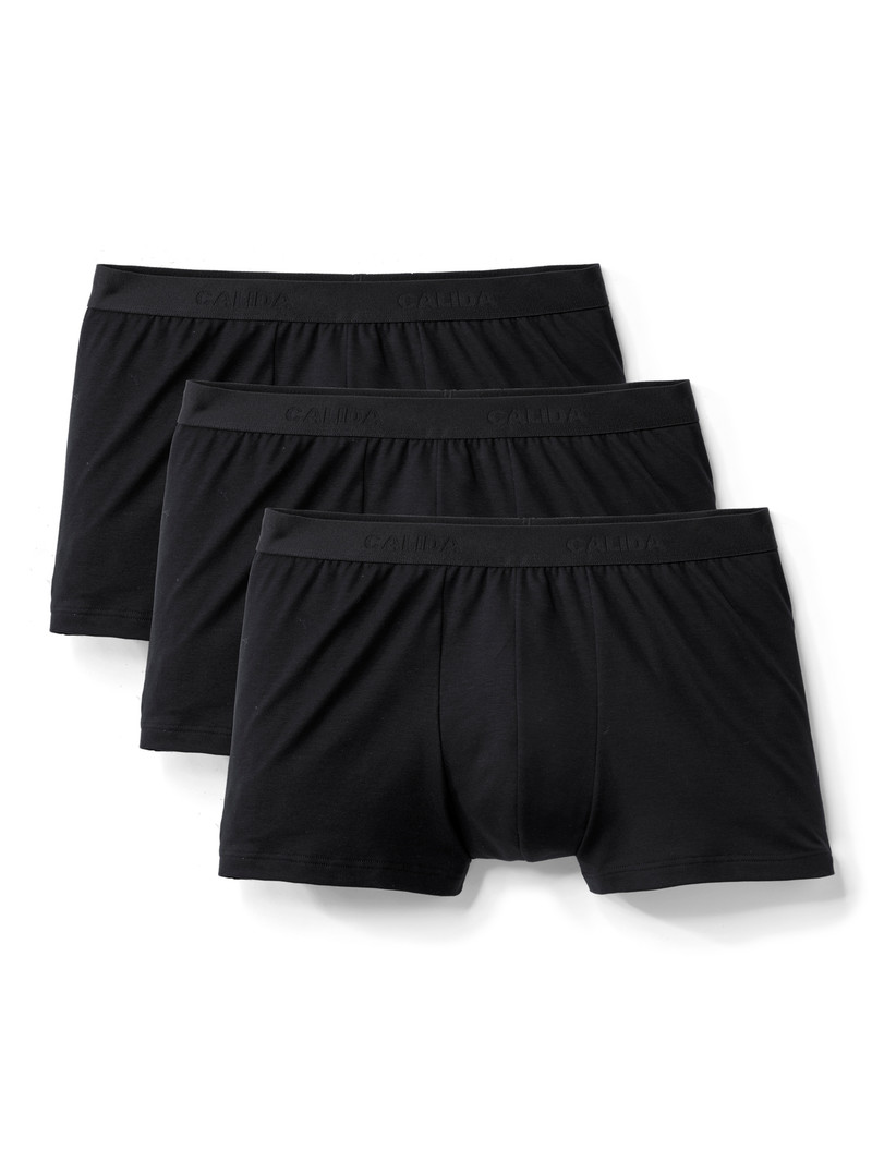 Men Calida Natural Benefit Boxer, Value Pack Underwear Schwarz | 360524-FUX