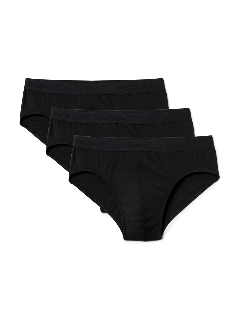 Men Calida Natural Benefit Brief, Value Pack Underwear Schwarz | 136794-XCI