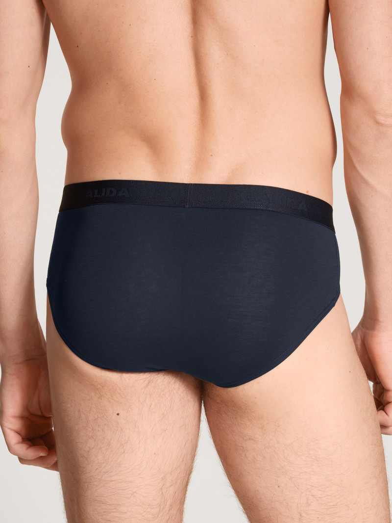 Men Calida Natural Benefit Brief, Value Pack Underwear Dark Sapphire | 278536-CVY