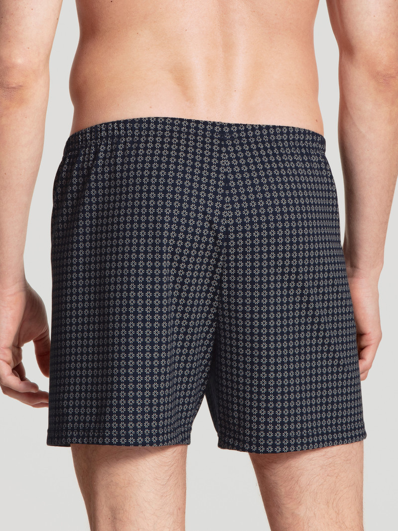 Men Calida Prints Benefit Boxershorts, Two Pack Underwear Fog | 148260-BRL