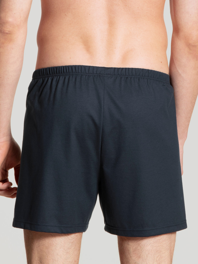 Men Calida Prints Benefit Boxershorts, Two Pack Underwear Darkblue | 376825-NLI