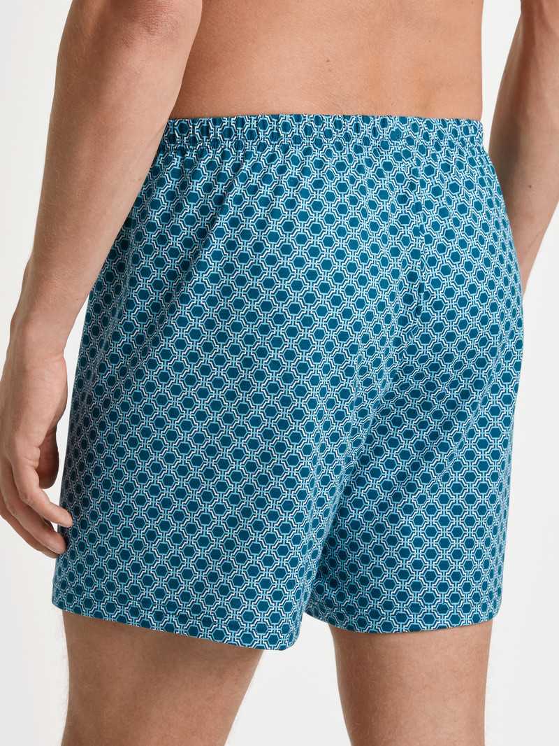 Men Calida Prints Boxer Shorts Underwear Legion Blue | 891640-PWR