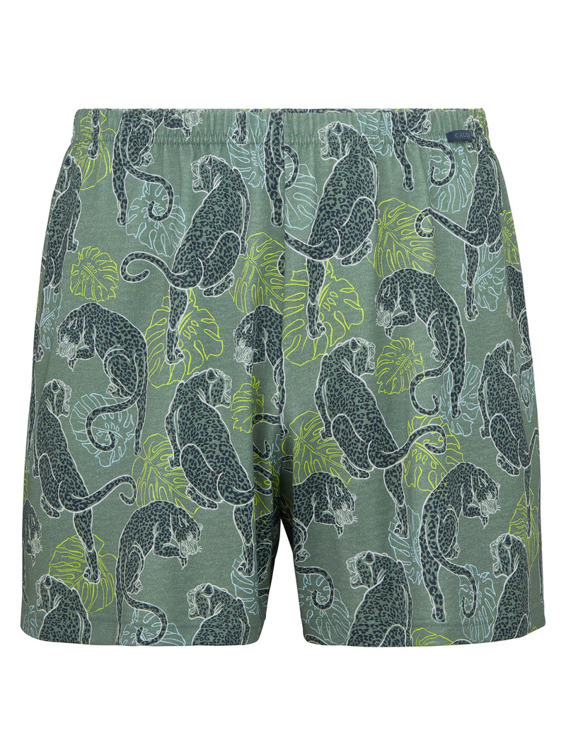 Men Calida Prints Boxer Shorts Underwear Laurel Green Print | 728051-CXN