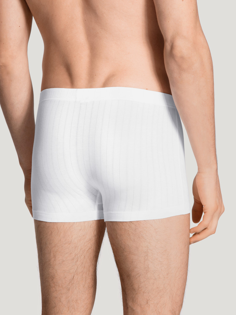 Men Calida Pure & Style Boxer Brief, Covered Waistband Underwear Weiss | 236401-TNM