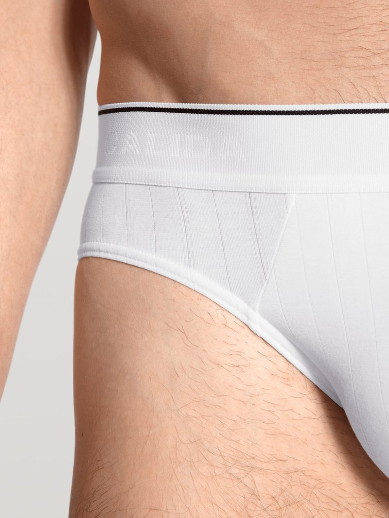 Men Calida Pure & Style Brief, Value Pack Underwear Weiss | 359270-ASQ