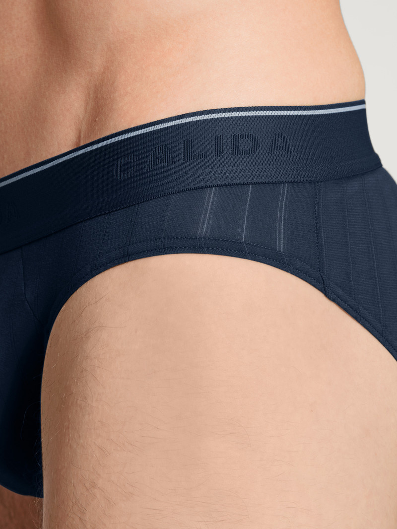 Men Calida Pure & Style Mini Brief Underwear Indigo Mood | 239476-BZJ