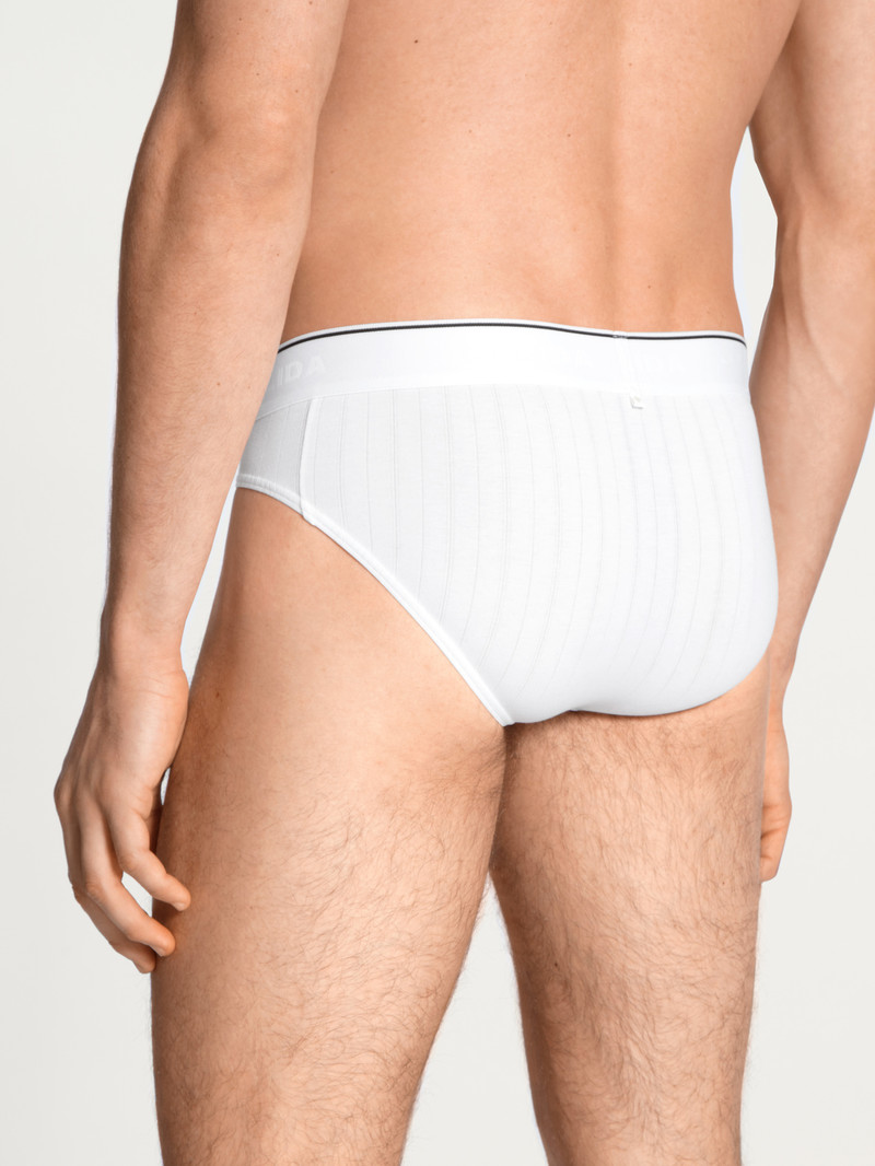 Men Calida Pure & Style Mini Brief Underwear Weiss | 271605-JCH