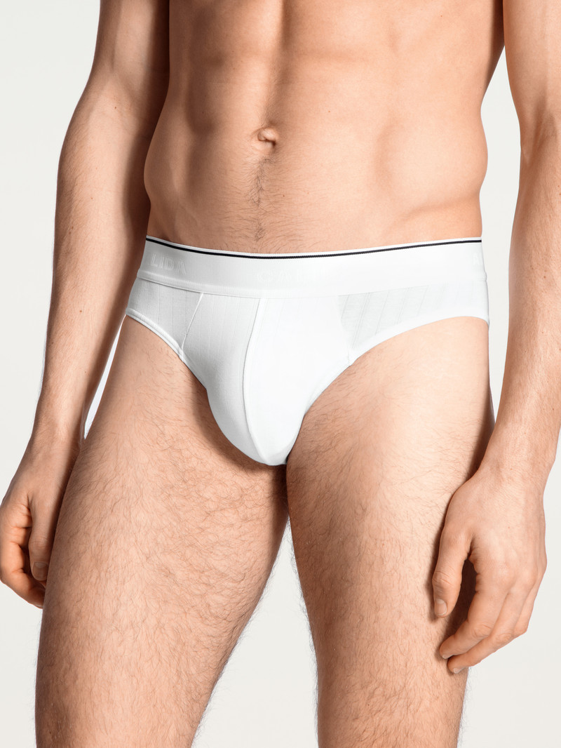 Men Calida Pure & Style Mini Brief Underwear Weiss | 271605-JCH