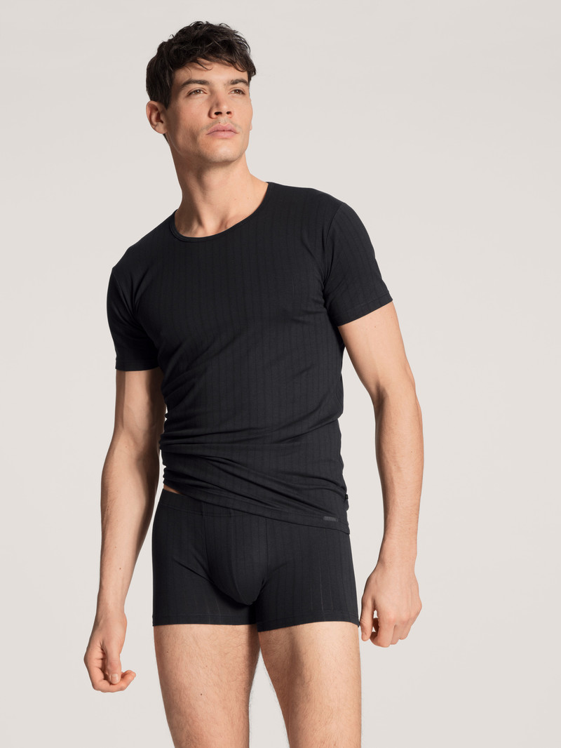 Men Calida Pure & Style T-shirt Underwear Schwarz | 930752-UMY