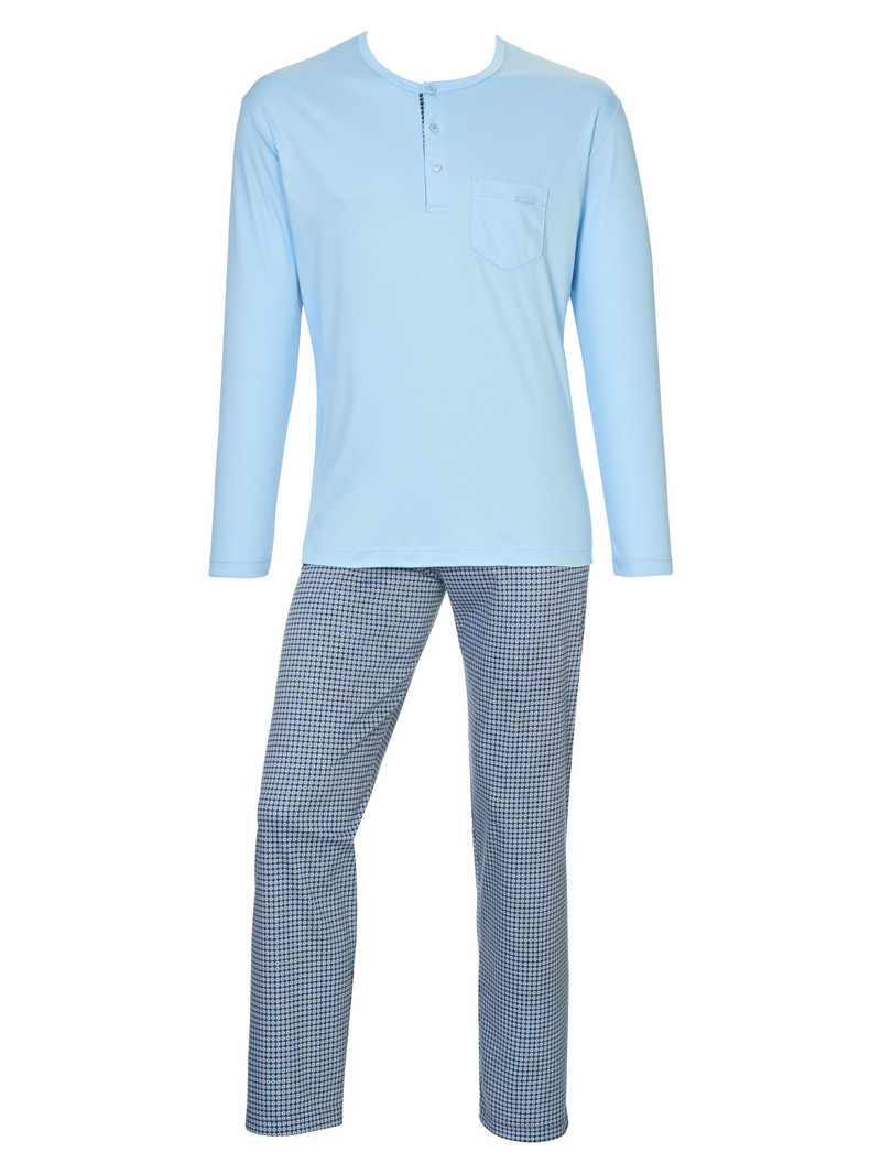 Men Calida Relax Choice Pyjama Sleepwear Placid Blue | 569203-GSB