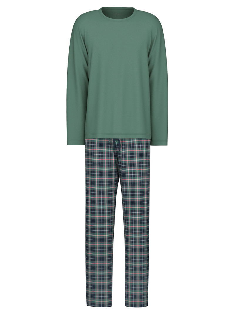 Men Calida Relax Comfy 4 Pyjama Sleepwear Dark Glen | 134026-TVO