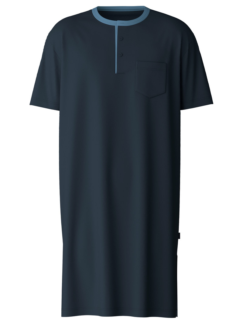 Men Calida Relax Essentials Nightshirt Sleepwear Dark Sapphire | 215847-RYI