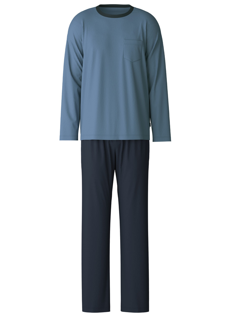 Men Calida Relax Essentials Pyjama Sleepwear Coronet Blue | 048673-DXE