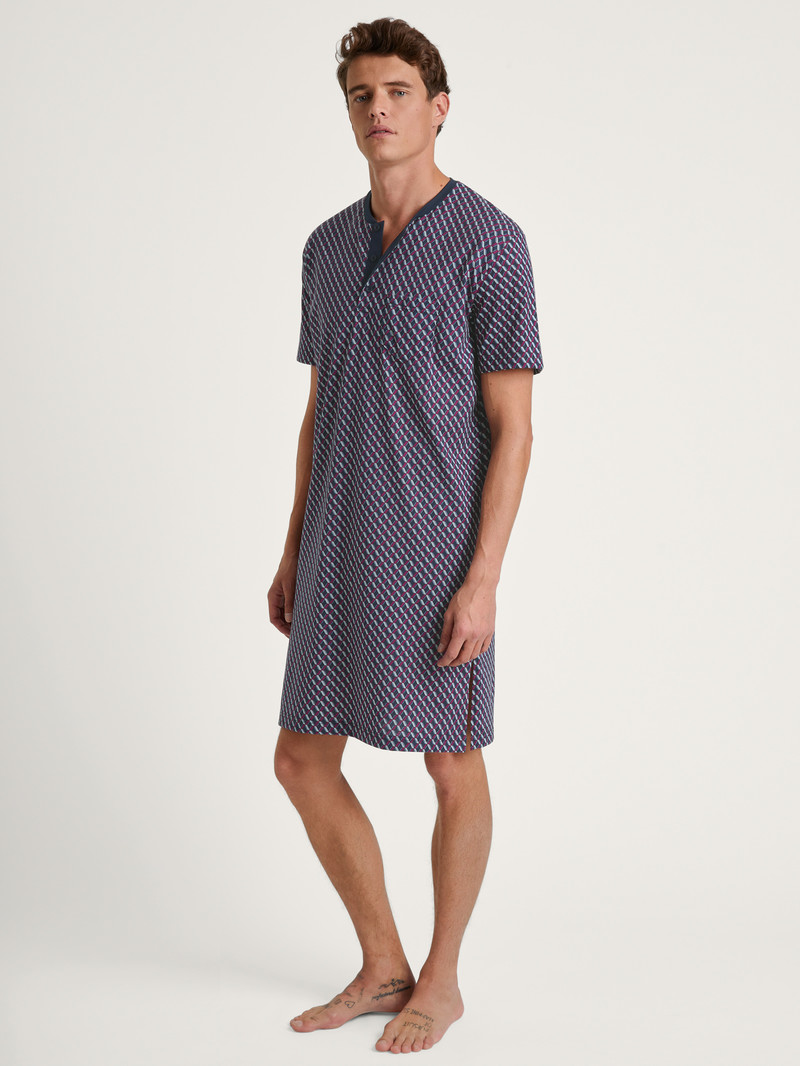 Men Calida Relax Imprint Nightshirt Sleepwear Mars Red | 935487-GIY