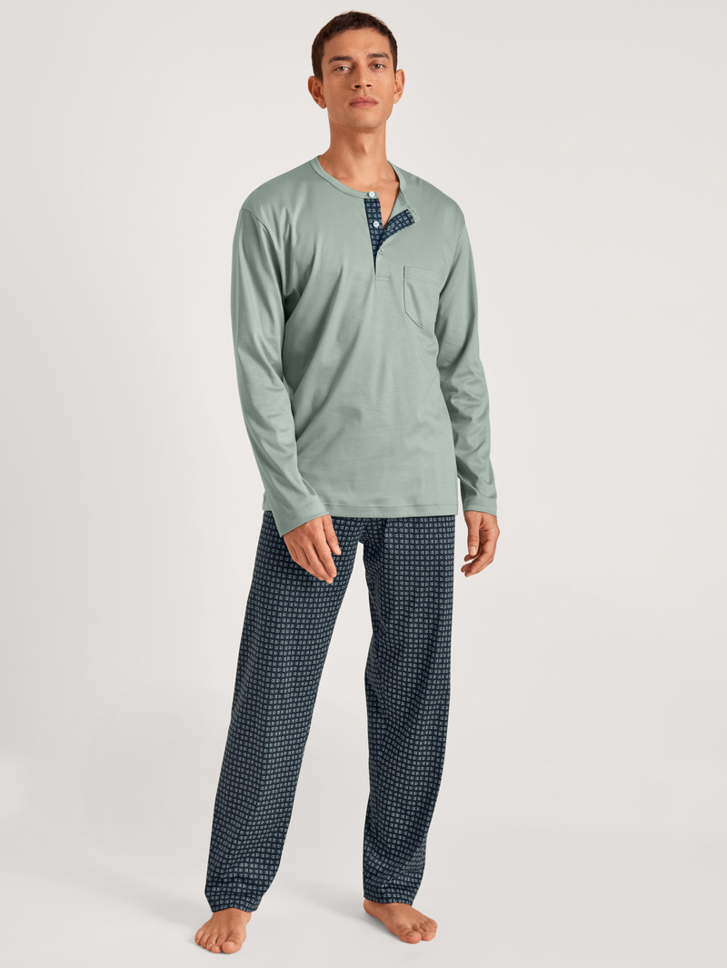 Men Calida Relax Selected 2 Pyjama Sleepwear Slate Grey | 863740-AWP