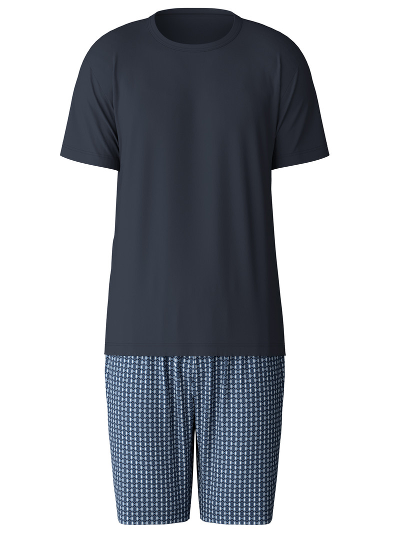 Men Calida Relax Streamline 2 Short Pyjama Sleepwear Dark Sapphire | 913265-UGW