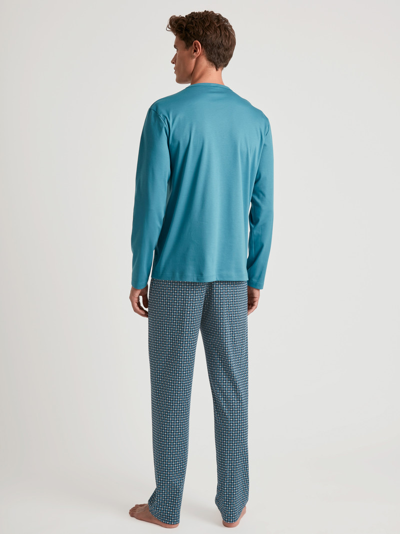 Men Calida Relax Streamline 3 Pyjama Sleepwear Storm Blue | 760329-PEO