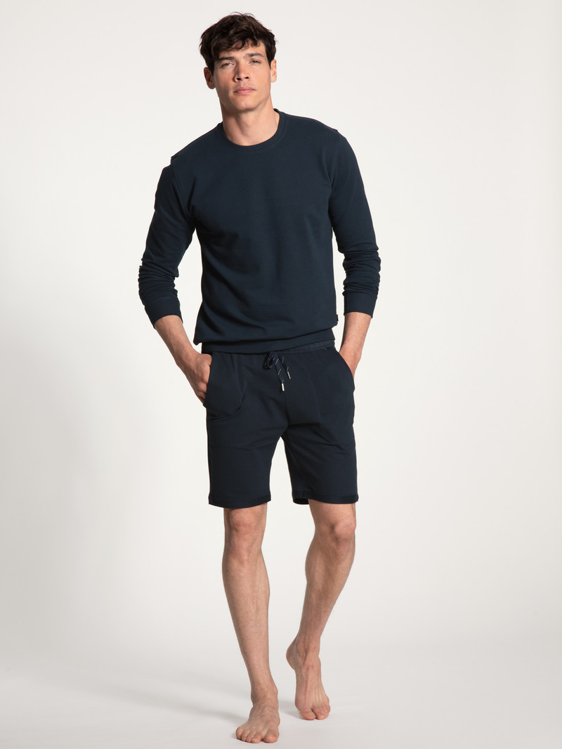 Men Calida Remix Basic Lounge Bermudas Loungewear Dark Sapphire | 596374-ZUT