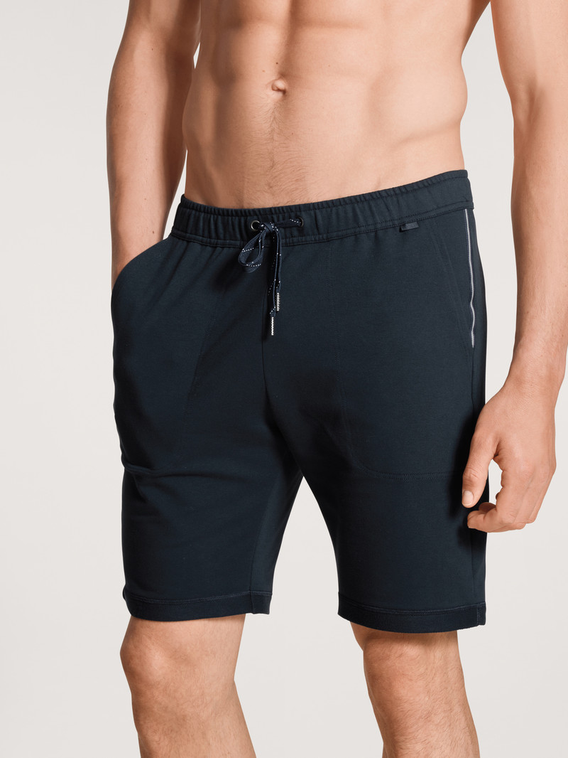 Men Calida Remix Basic Lounge Bermudas Loungewear Dark Sapphire | 596374-ZUT