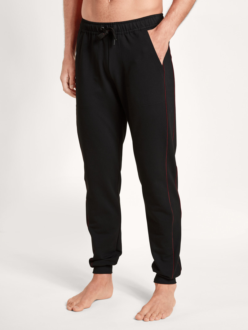 Men Calida Remix Basic Lounge Sweatpants Loungewear Schwarz | 905463-BNZ