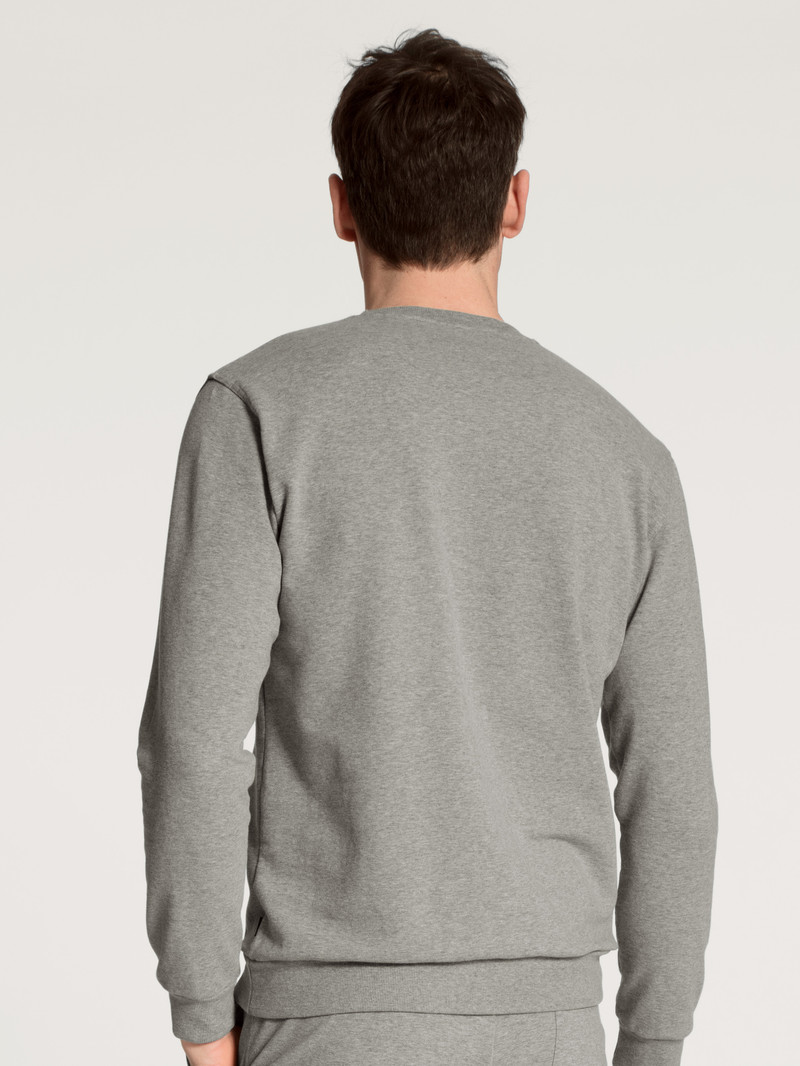 Men Calida Remix Basic Lounge Sweatshirt Loungewear Carbon Melé | 268347-CWI