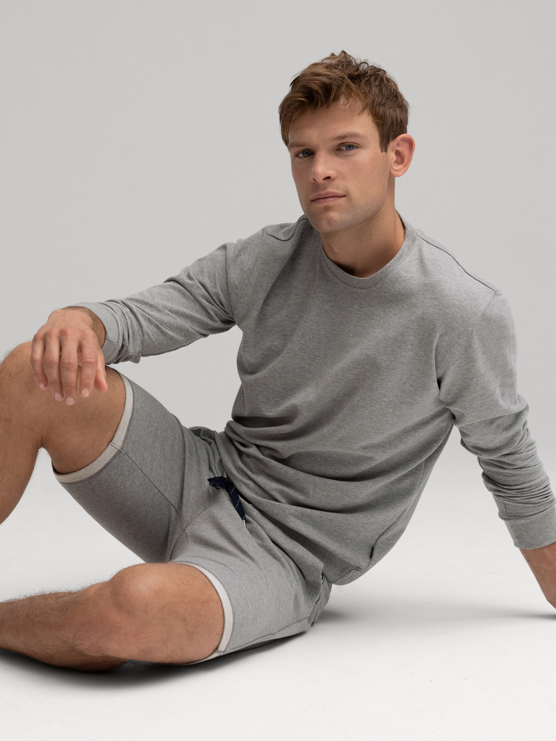 Men Calida Remix Basic Lounge Sweatshirt Loungewear Carbon Melé | 268347-CWI