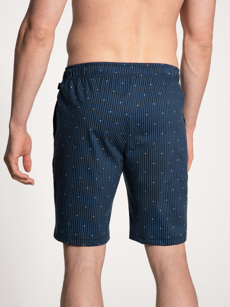 Men Calida Remix Basic Sleep Bermudas Sleepwear Indian Blue | 437815-YTD