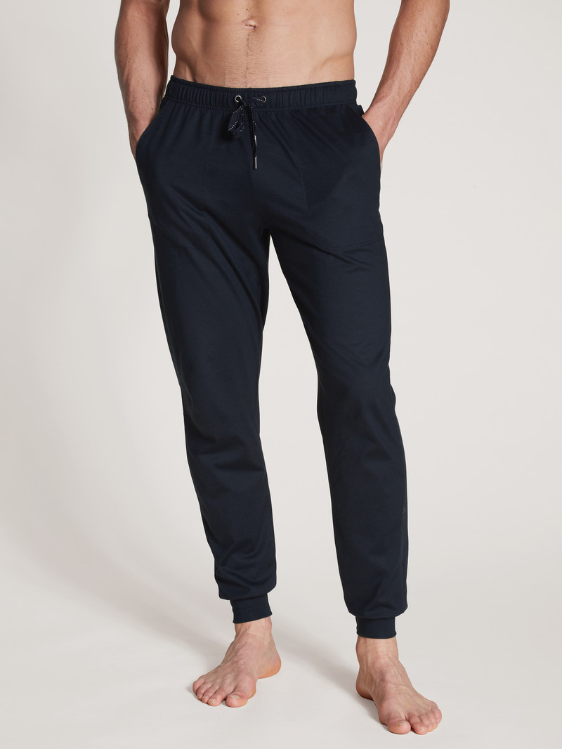 Men Calida Remix Basic Sleep Pants Sleepwear Dark Sapphire | 217563-JOB