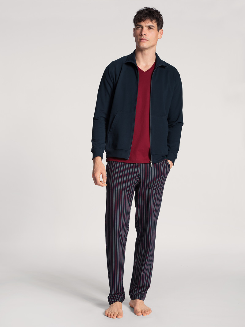 Men Calida Remix Basic Sleep Pants Sleepwear Rumba Red | 031876-FJY