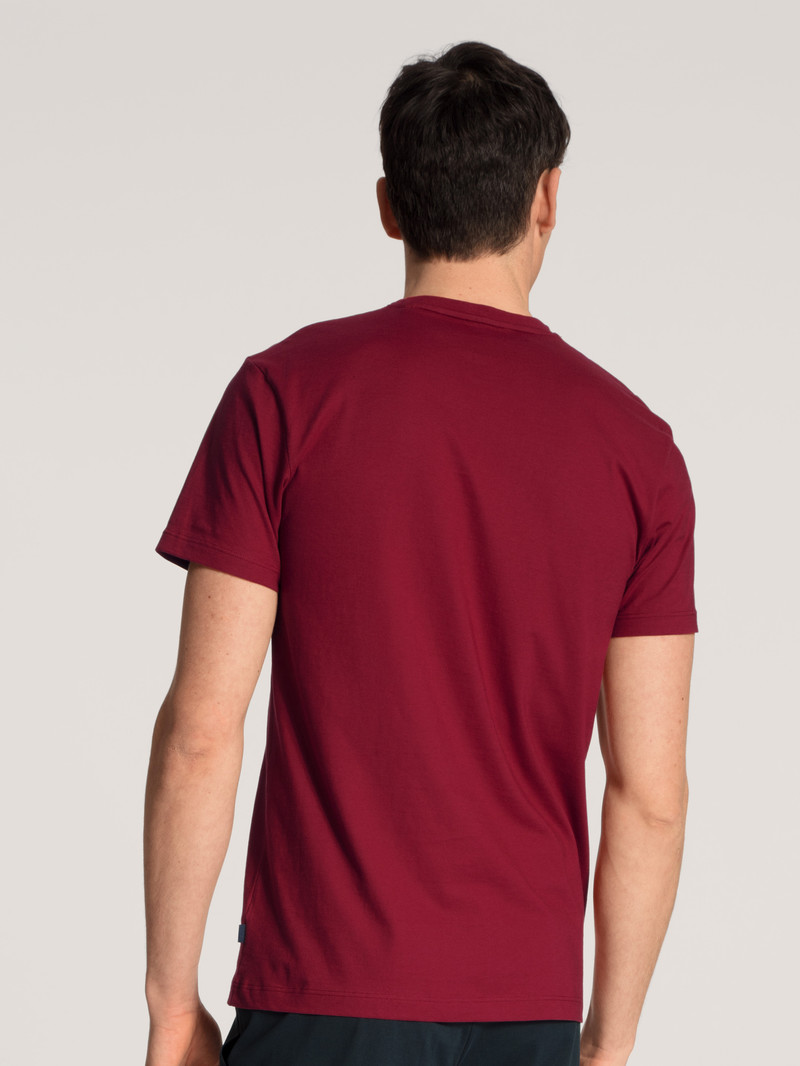 Men Calida Remix Basic Sleep T-shirt Sleepwear Rumba Red | 873456-YKA