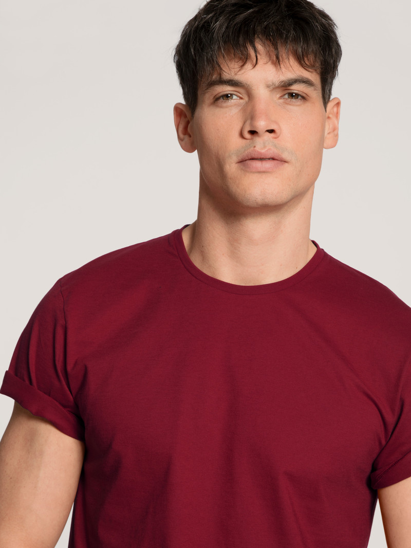 Men Calida Remix Basic Sleep T-shirt Sleepwear Rumba Red | 873456-YKA