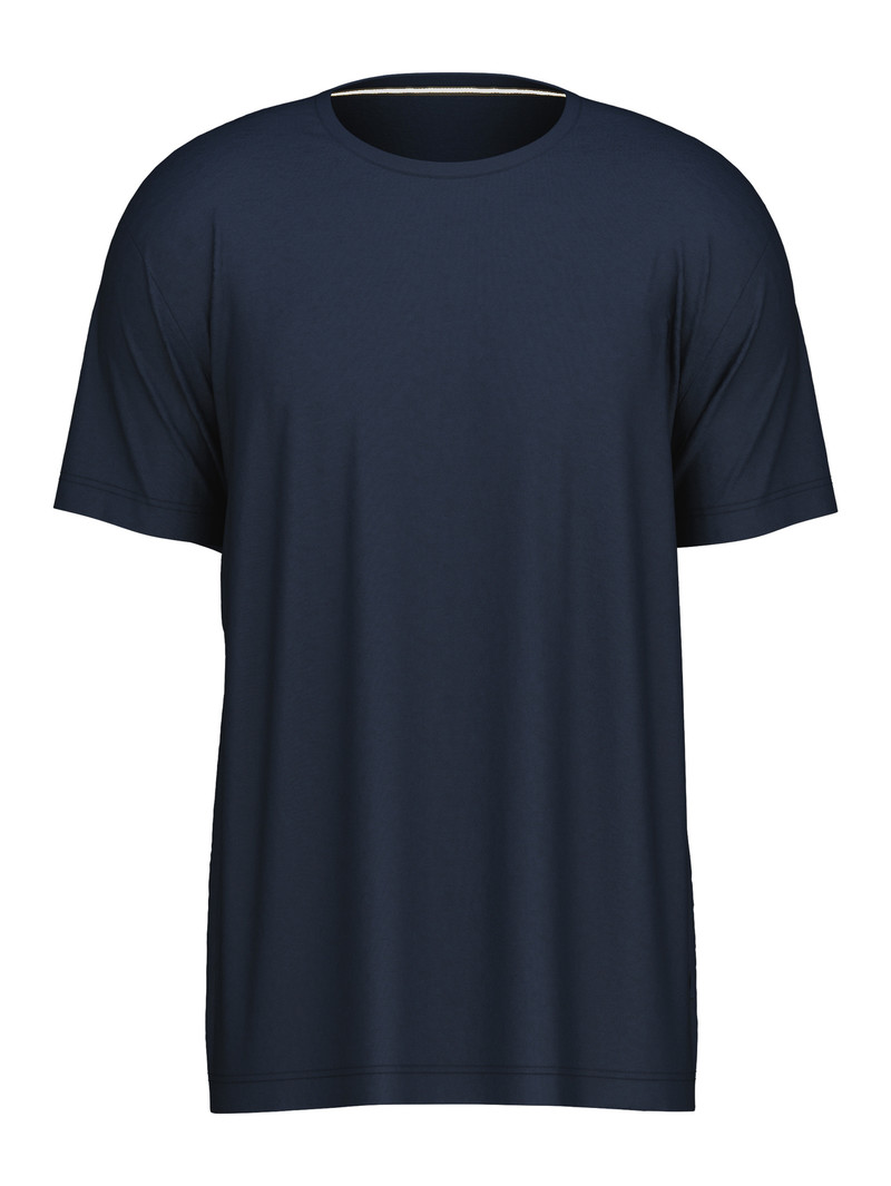 Men Calida Remix Basic Sleep T-shirt Sleepwear Dark Sapphire | 978514-INA