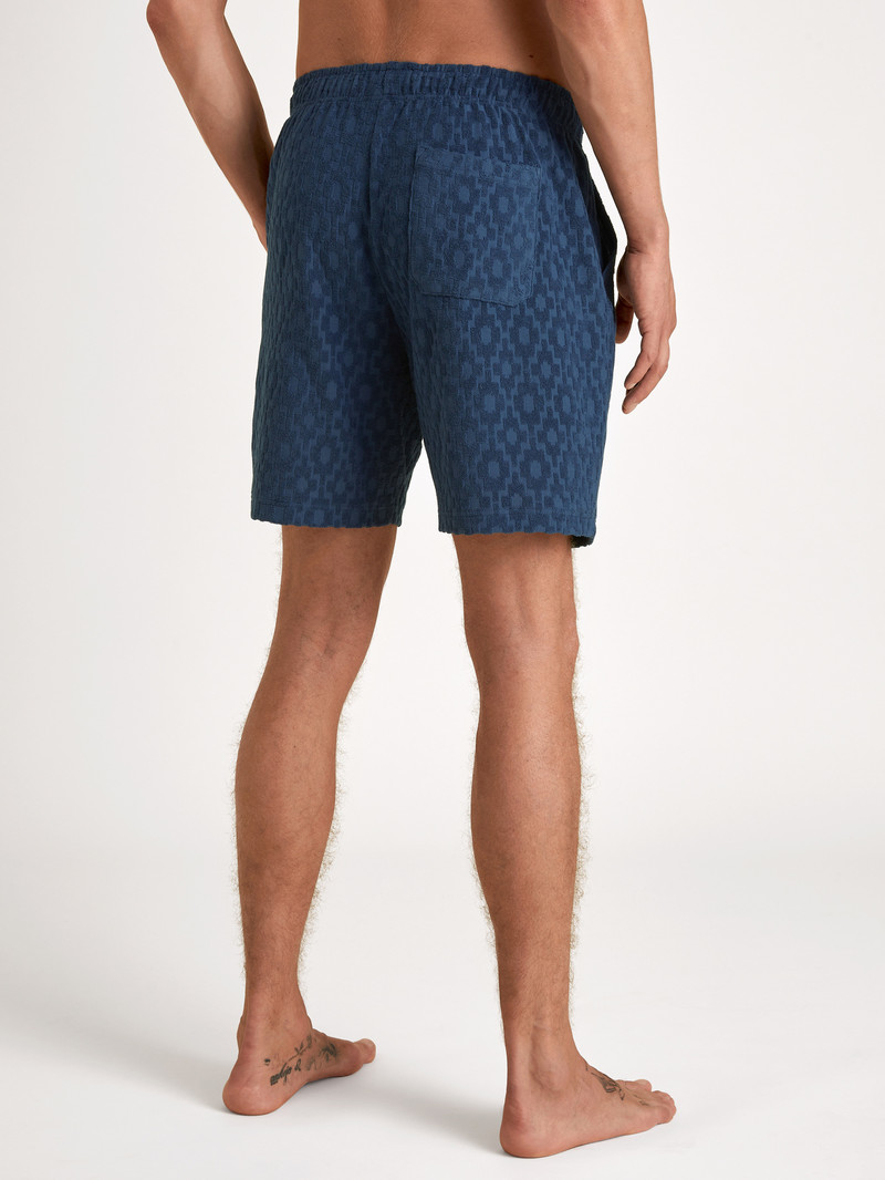 Men Calida Rmx Lounge Holiday Bermudas Loungewear Insignia Blue | 308719-EHD