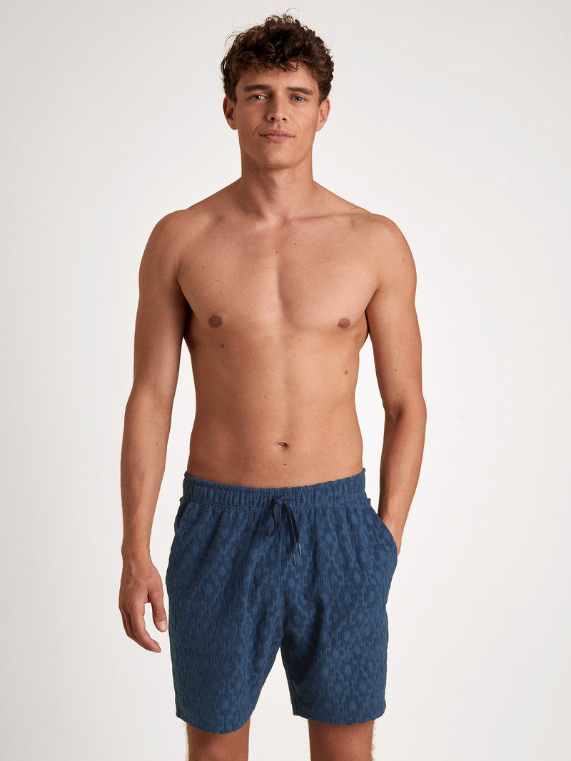 Men Calida Rmx Lounge Holiday Bermudas Loungewear Insignia Blue | 308719-EHD