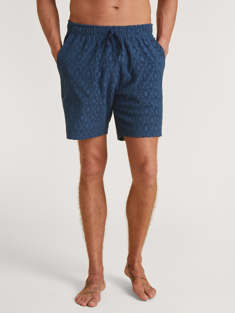 Men Calida Rmx Lounge Holiday Bermudas Loungewear Insignia Blue | 308719-EHD