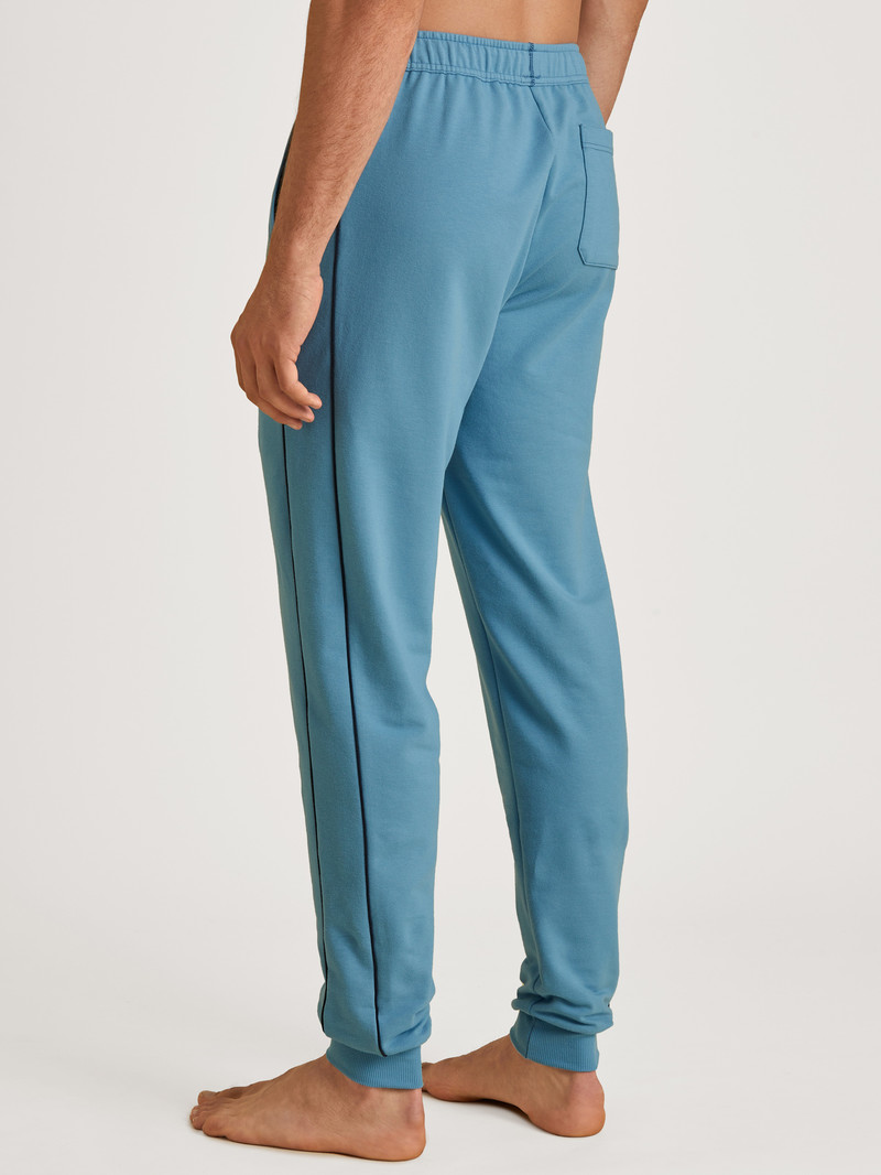 Men Calida Rmx Lounge Leisure Sweatpants Loungewear Niagara Blue | 475028-AIO