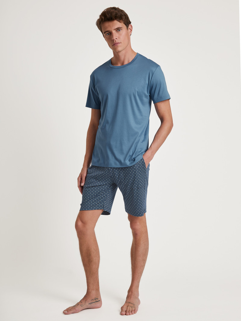 Men Calida Rmx Sleep Free Bermudas Sleepwear Dark Sapphire | 842659-PWR