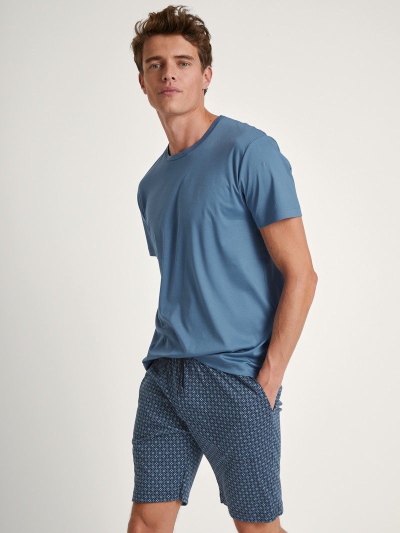 Men Calida Rmx Sleep Free Bermudas Sleepwear Dark Sapphire | 842659-PWR