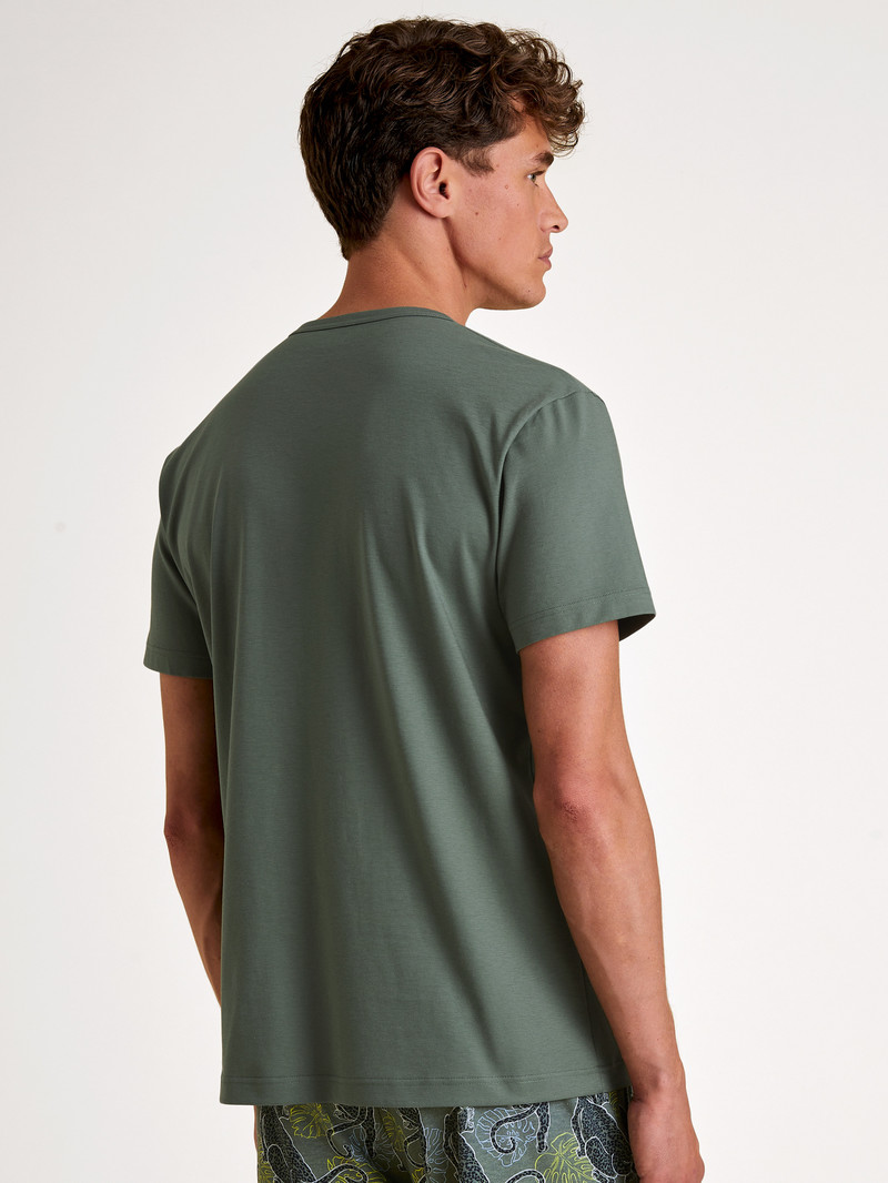 Men Calida Rmx Sleep Holiday T-shirt Summer Outfits Laurel Green | 520369-RAQ