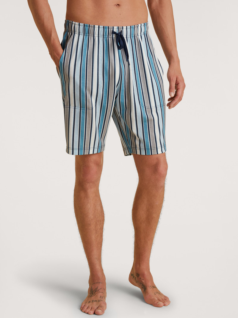 Men Calida Rmx Sleep Journey Bermudas Sleepwear Cascade Blue | 491526-GFU