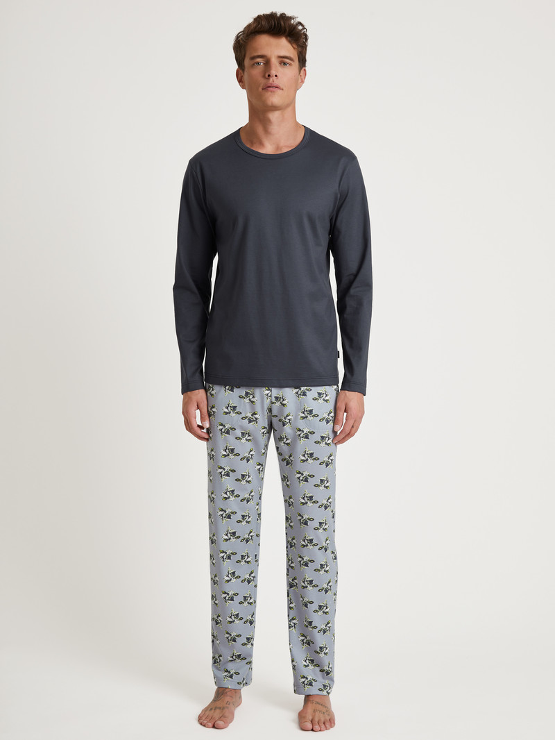 Men Calida Rmx Sleep Leisure Pants Sleepwear Sleet Grey | 487659-GEC