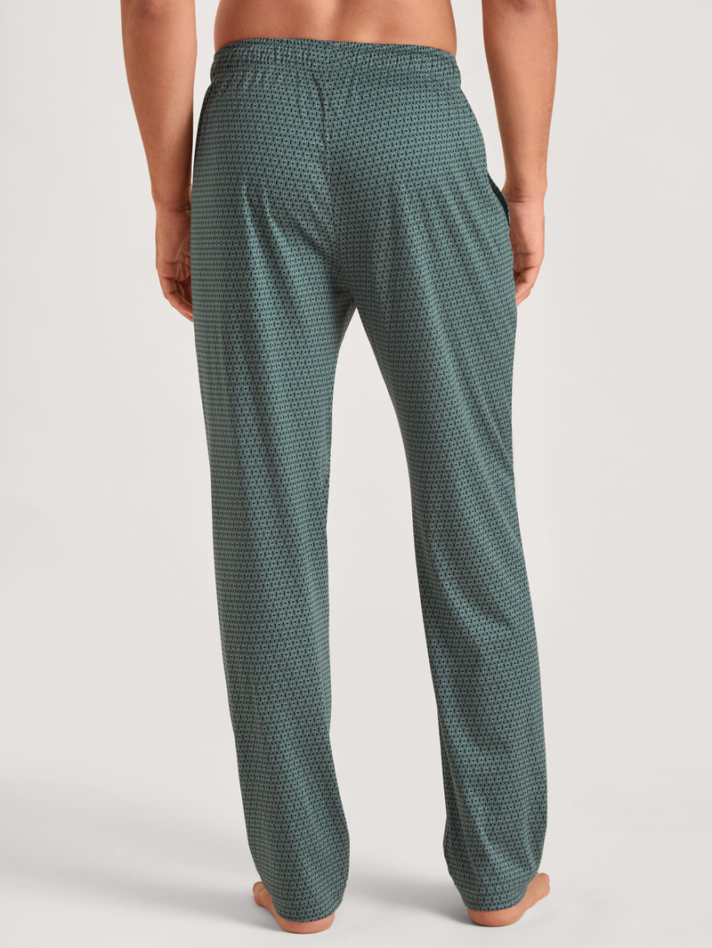 Men Calida Rmx Sleep Leisure Pants Sleepwear Dark Glen | 583940-VKM