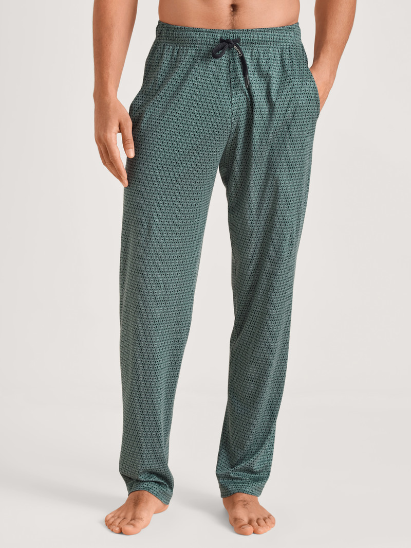 Men Calida Rmx Sleep Leisure Pants Sleepwear Dark Glen | 583940-VKM