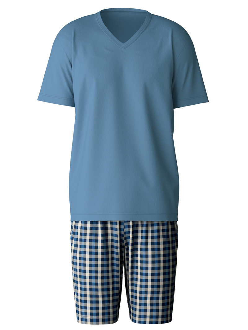 Men Calida Special Short Pyjama Sleepwear Coronet Blue | 389762-OST