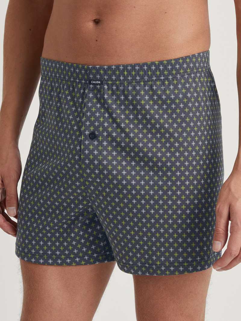 Men Calida Swiss Edition Boxer Shorts Underwear Anthrazit | 365914-EIZ